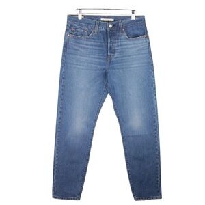 Levi's Premium Jeans Wedgie Tapered Fit Womens 28x28 Blue Denim Mid Wash City